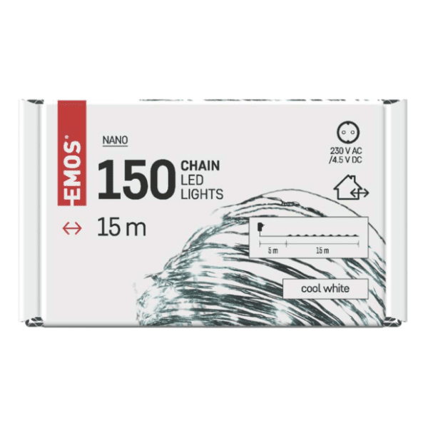 Novogodišnji Nano LED lanac 15m Emos