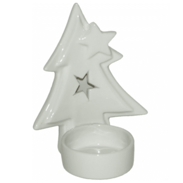 Novogodišnji keramički svećnjak Jelka 11x8,5x7cm 40-824000