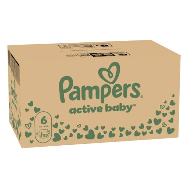 PAMPERS Active baby monthly pack 6 128kom