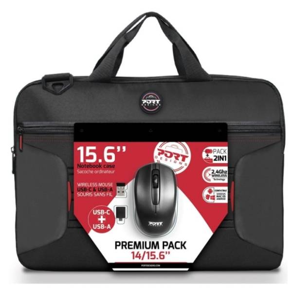 PORT DESIGNS torba za laptop Premium Pack 1901273 + miš