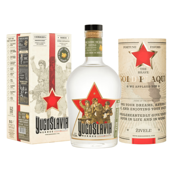 Rakija YUGOSLAVIA heroes viljamovka box 0,7l