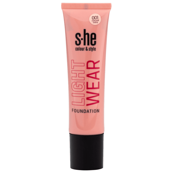 S-HE COLOUR&STYLE Light wear tečni puder 001 natural ivory