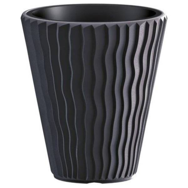 Saksija PROSPERPLAST Sandy 30x33cm antracit