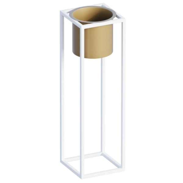 Saksija WALLXPERT Decorative pot 50cm belo-zlatna