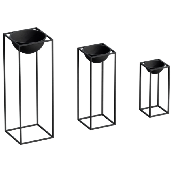 Set saksija WALLXPERT Decorative pot crna