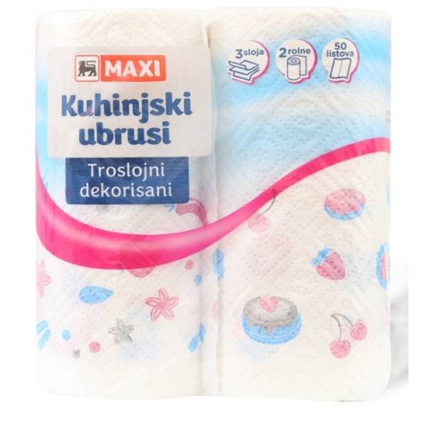 Ubrus MAXI dekorisani 3sloja 2kom