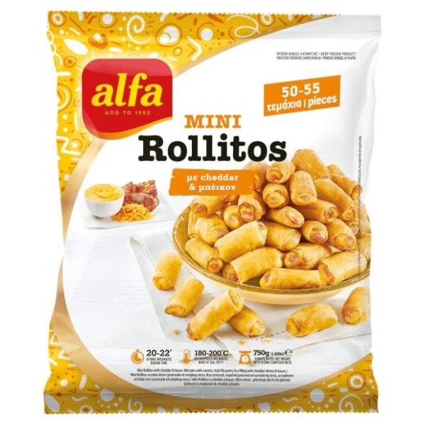 ALFA Mini rollitos čedar sir i slanina 750g