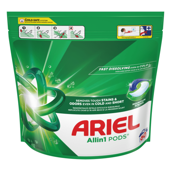 ARIEL PODS Mountain spring kapsule za veš zip 60kom
