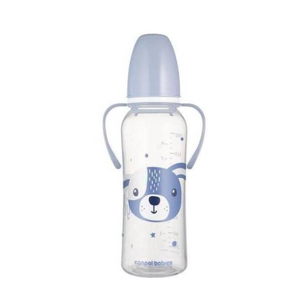 CANPOL BABIES Cute animals flašica sa ručkama 250ml plava
