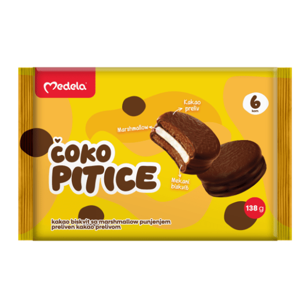 Čoko pitice MEDELA kakao sa marshmallow filom 138g