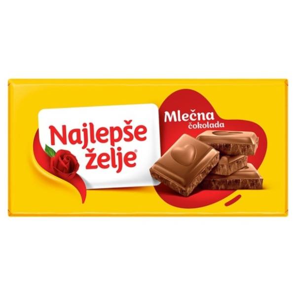 Čokolada NAJLEPŠE ŽELJE mlečna 160g