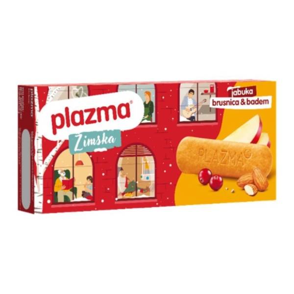 Keks PLAZMA Zimska jabuka brusnica 150g