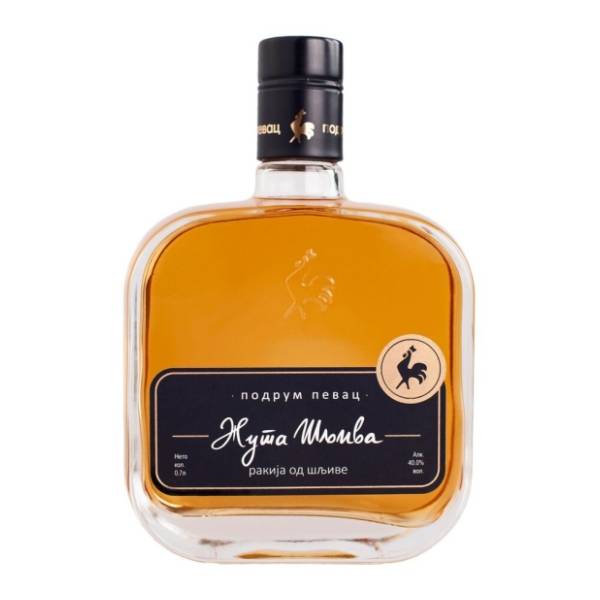 Rakija PEVAC žuta šljiva 0,7l