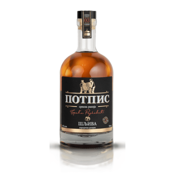 Rakija POTPIS šljiva 3 yo 0,7l 