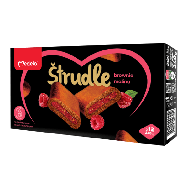 Štrudla MEDELA Brownie malina 240g