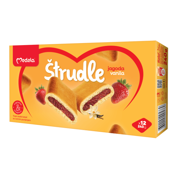 Štrudla MEDELA jagoda i vanila 240g