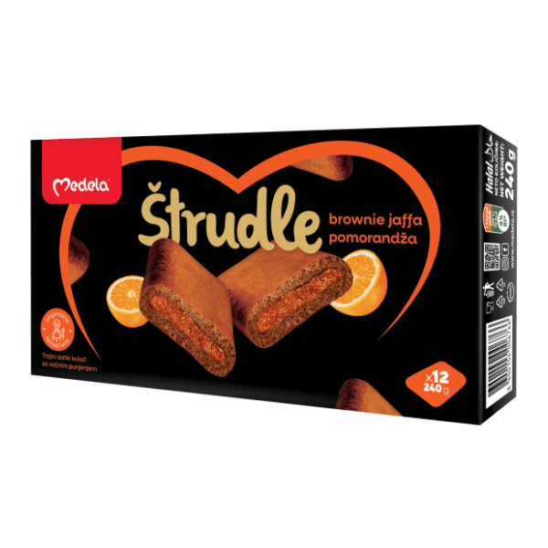 Štrudle MEDELA brownie jaffa pomorandža 240g