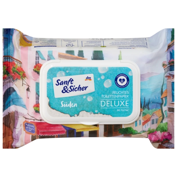 Vlažni toalet papir SANFT&SICHER Deluxe 80kom