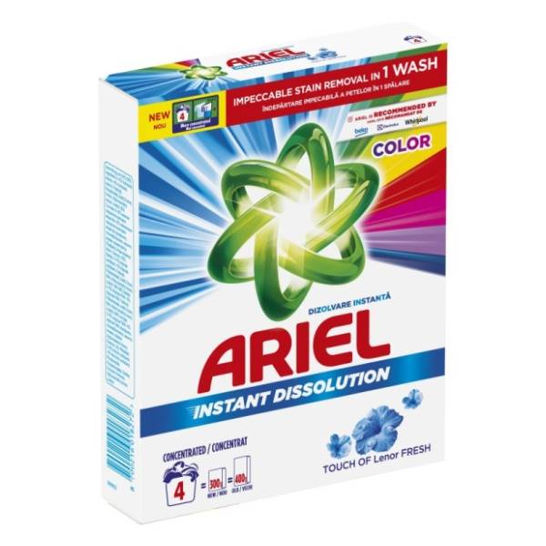 ARIEL Touch of lenor praškasti deterdžent za veš 4 pranja (300g)