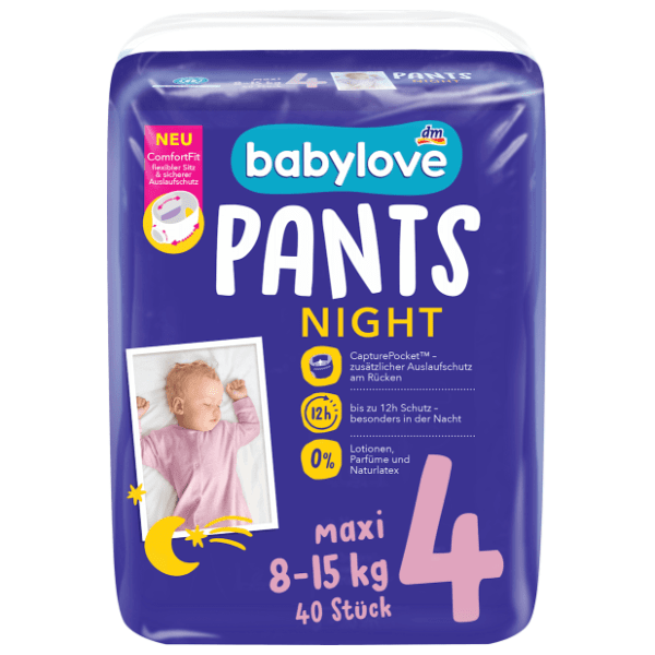 BABYLOVE noćne pelene pants 4 maxi 40kom