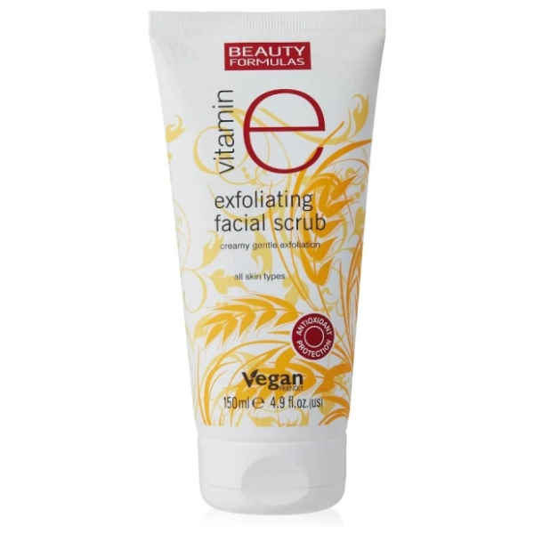 BEAUTY FORMULAS piling za lice vitamin E 150ml