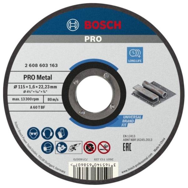 BOSCH 115x1.6 mm A 60 T BF ravna (2608603163) rezna ploča