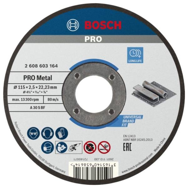 BOSCH 115x2.5 mm A 30 S BF ravna (2608603164) rezna ploča