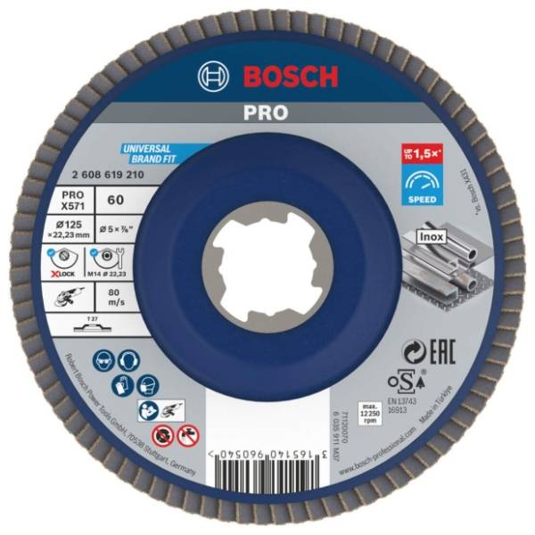 BOSCH 125 mm G60 ravni T27 plastika oSa (2608619210) brusna ploča