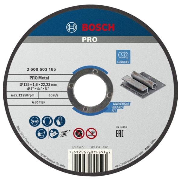 BOSCH 125x1.6 mm A 60 T BF ravna (2608603165) rezna ploča