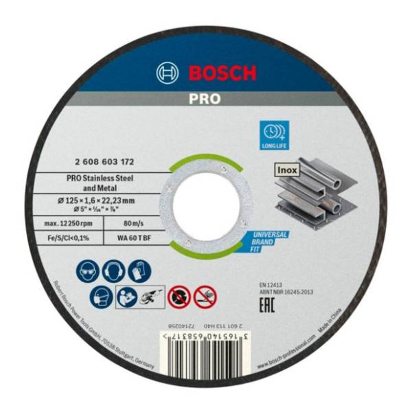 BOSCH 125x1,6x22,23 mm, 2608619050 rezna ploča