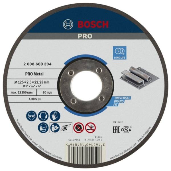 BOSCH 125x2.5 mm A 30 S BF oSa ravna 2608600394 rezna ploča