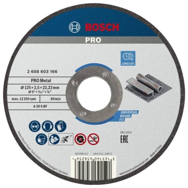 BOSCH 125x2.5 mm A 30 S BF ravna (2608603166) rezna ploča