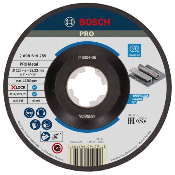 BOSCH 125x6 mm A 30 T BF oSa 2608619259 brusna ploča