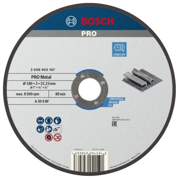 BOSCH 180x3x22.23 mm A 30 S BF ravna (2608603167) rezna ploča