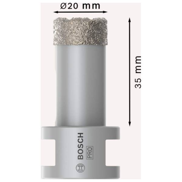 BOSCH 20x35x22.23 mm M14 2608587115 PRO dijamantska kruna