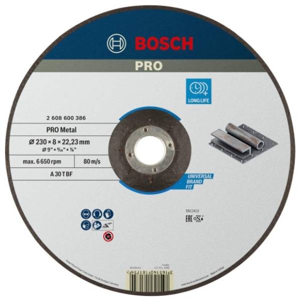 BOSCH 230x8 mm A 30 T BF oSa 2608600386 brusna ploča