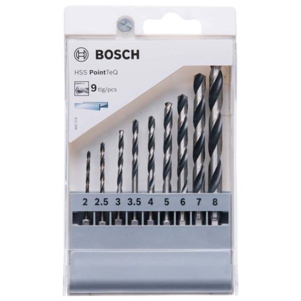 BOSCH 9-delni set HSS spiralnih burgija PointTeQ 2607002826