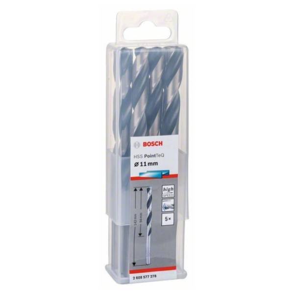 BOSCH HSS spiralna burgija PointTeQ 11,0 mm 5 komada