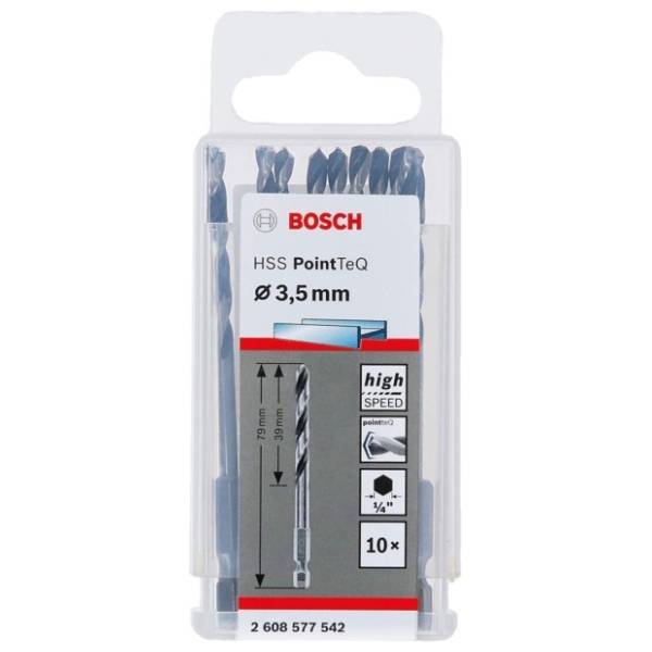 BOSCH HSS spiralna burgija PointTeQ 3,5 mm 10 komada