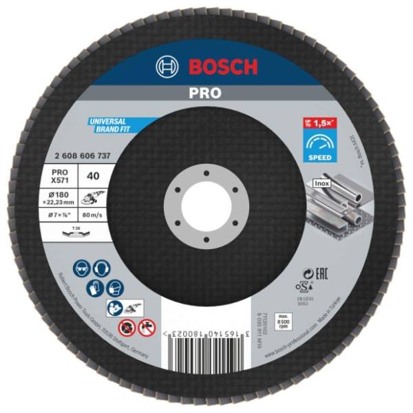BOSCH PRO X571 flap disk 180 mm G40 2608606737brusna ploča