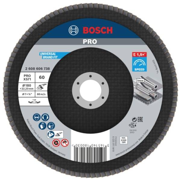 BOSCH PRO X571 flap disk 180 mm G60 2608606738 brusna ploča