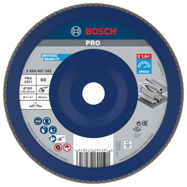 BOSCH PRO X571 flap disk 180 mm G60 2608607343 brusna ploča