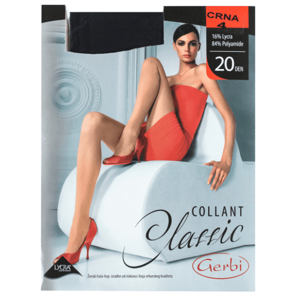 COLLANT Classic hulahopke 20den crne L 4