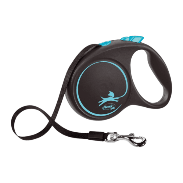 FLEXI Black design tape povodac za pse L 5m plavi