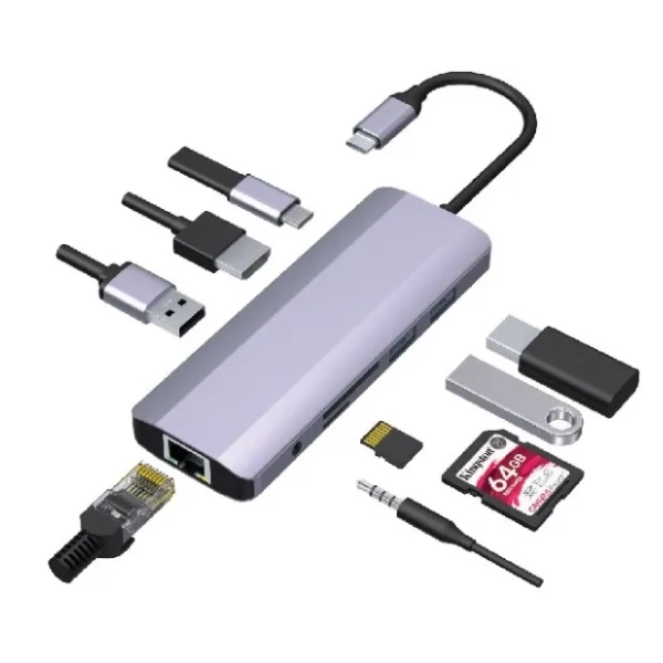 GEMBIRD USB Hub 9-in-1 multi-port A-CM-COMBO9-06
