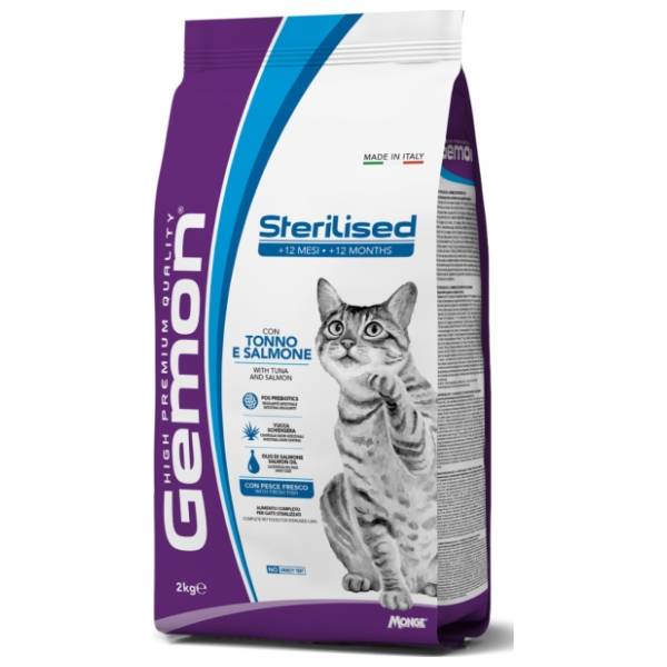 GEMON Sterilised hrana za mačke tunjevina i losos 2kg
