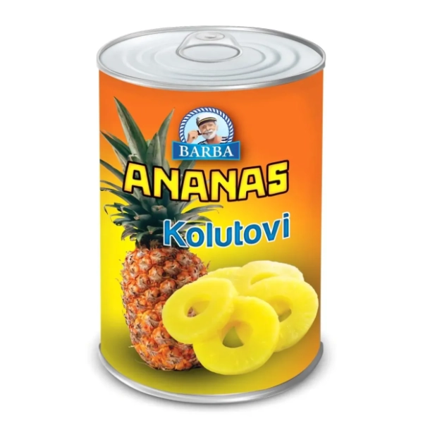 Kompot ananas kolutovi BARBA 565g
