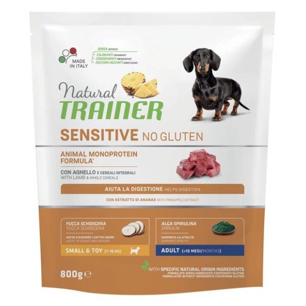 NATURAL TRAINER Sensitive hrana bez glutena jagnjetina 800g