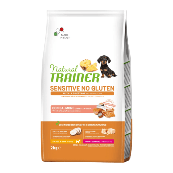NATURAL TRAINER Sensitive hrana za štence bez glutena losos 2kg