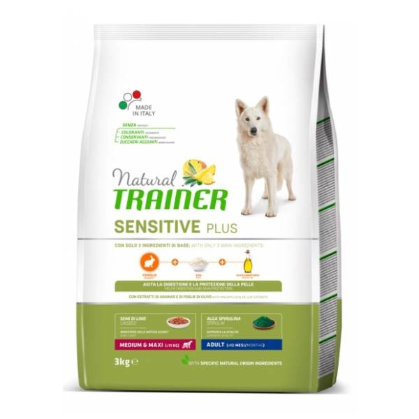 NATURAL TRAINER Sensitive plus hrana za pse zečetina 3kg